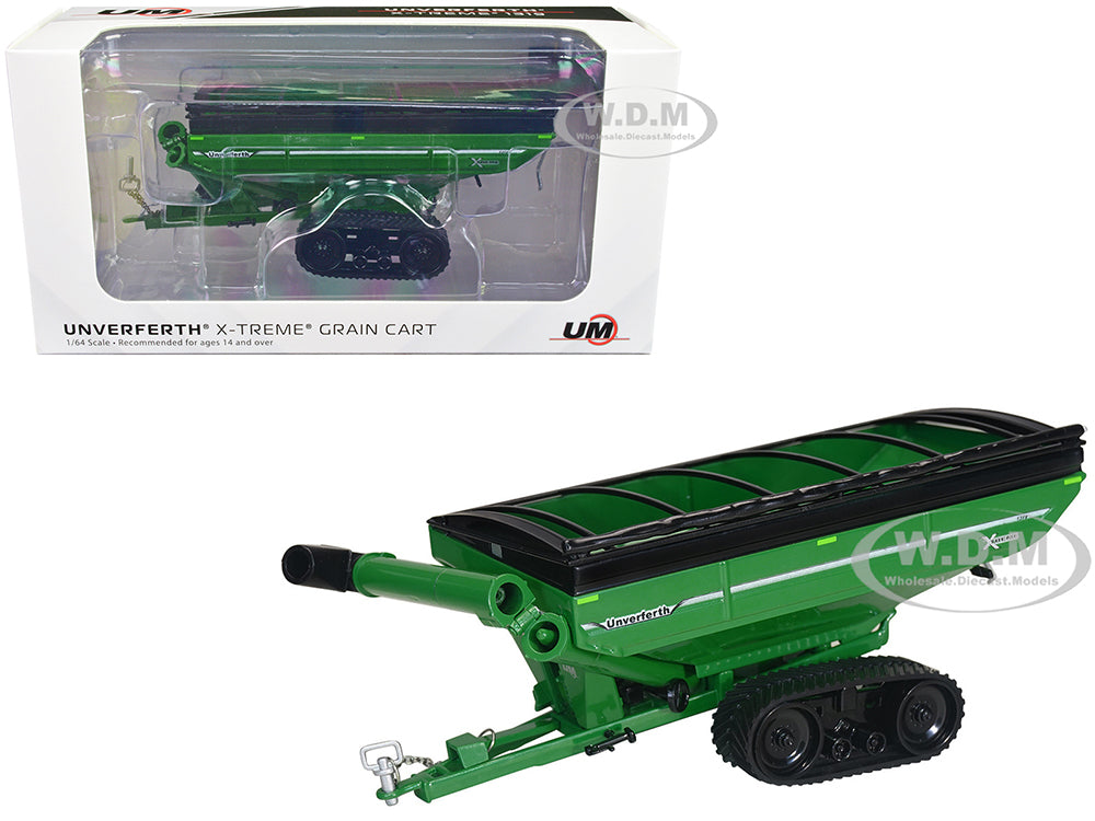Unverferth X-Treme 1319 Grain Cart with Tracks Green 1-64 Diecast Model by SpecCast