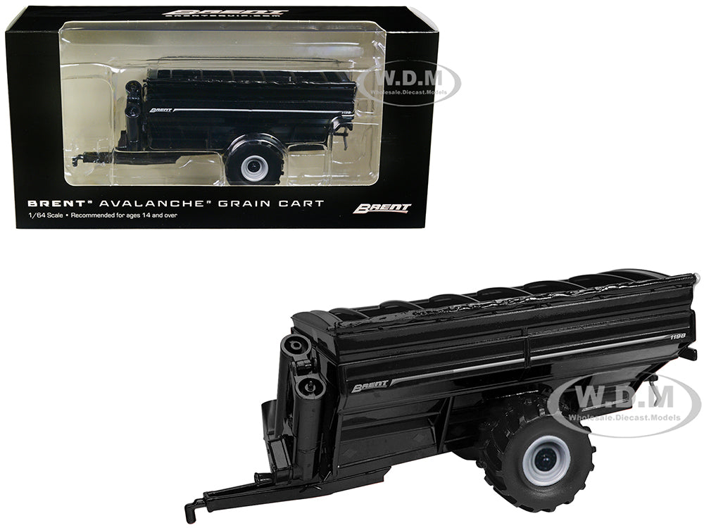 Brent 1198 Avalanche Grain Cart with Tires Black Metallic 1-64 Diecast Model by SpecCast