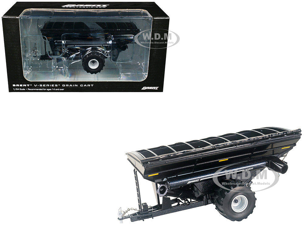 Brent V1300 Grain Cart with Tires Black Metallic 1-64 Diecast Model by SpecCast