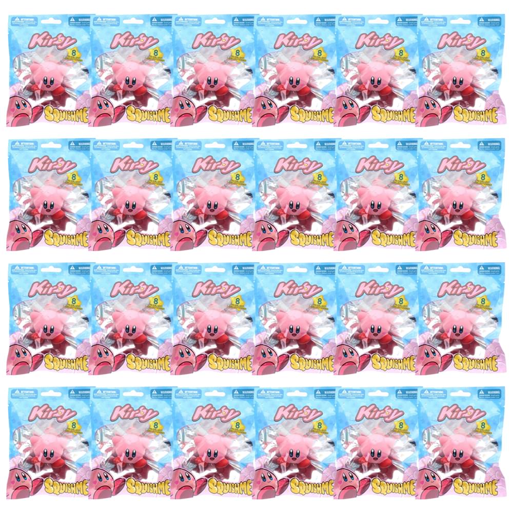 Kirby Blind Bagged SquishMe Foam Toy Sealed Case of 24
