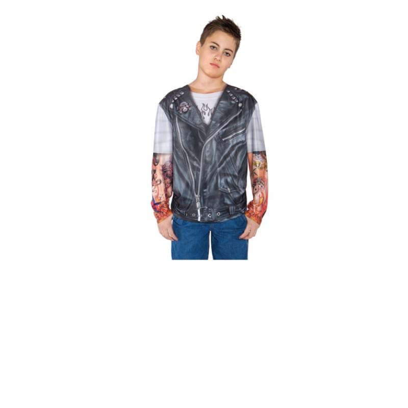 Motorcycle Biker Photo Real Shirt Child Costume