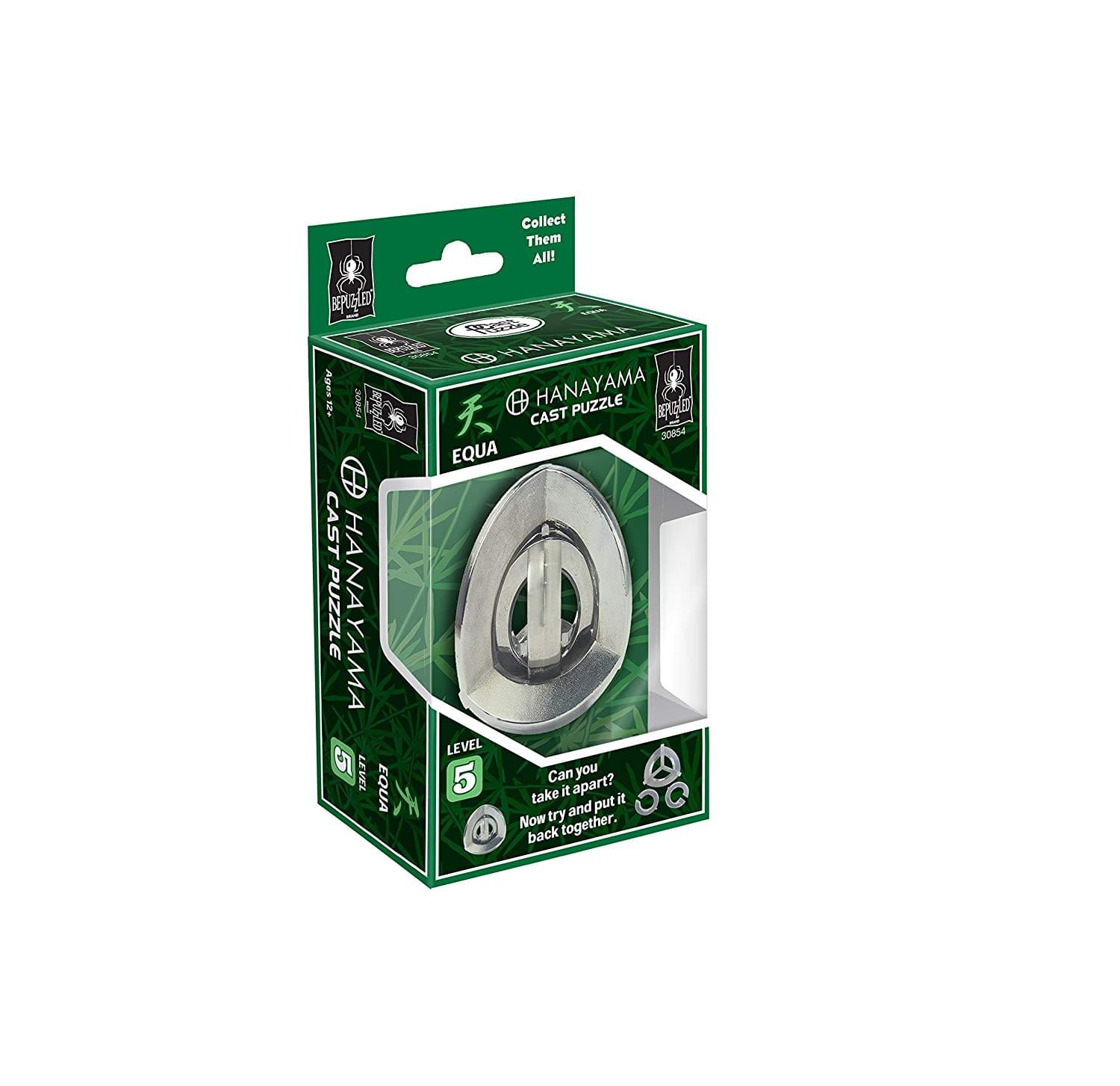 Hanayama Level 5 Cast Metal Brain Teaser Puzzle - Equa