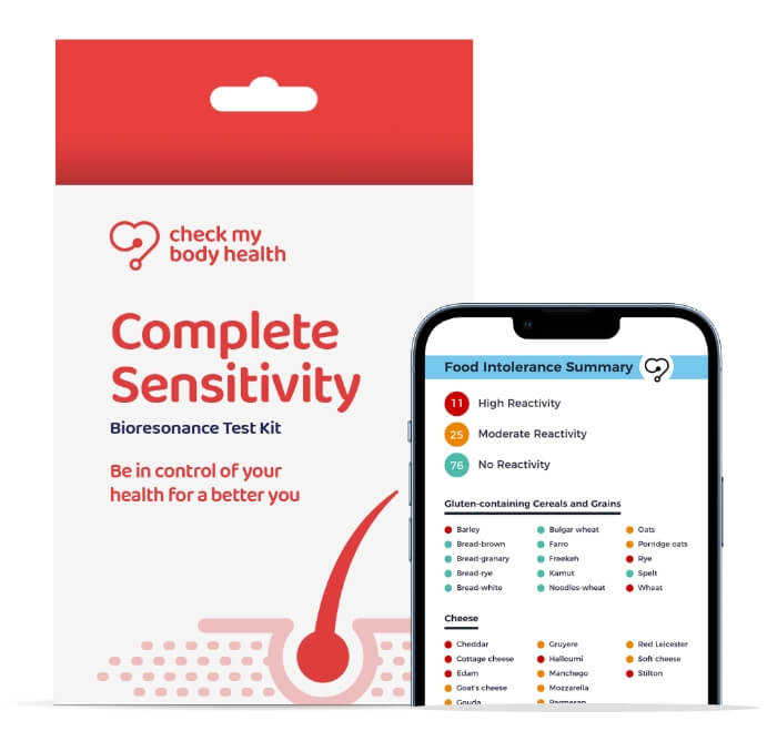 Food Intolerance Hair Test - Check My Body Health - Complete Sensitivity Health Test (Qty: 5 Pack)