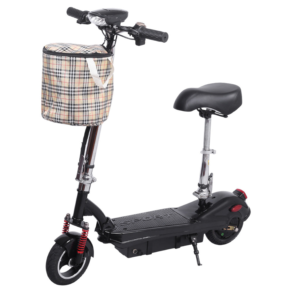 Unificare M5 Electric Scooter with Seat 350W Motor 24V 12Ah Battery 20km-h Max Speed 12km Range Drum Brake