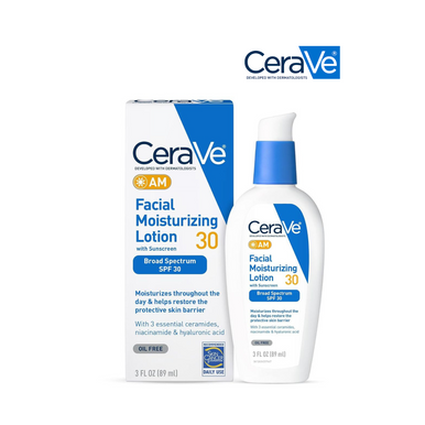 CeraVe AM Facial Moisturizer with SPF 30 (2-Pack)