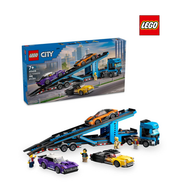 LEGO City Car Transporter Truck Set with Sports Cars