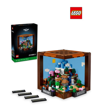 LEGO Minecraft The Crafting Table - Video Game Building Set with Minecraft Figures, Mobs and Biomes