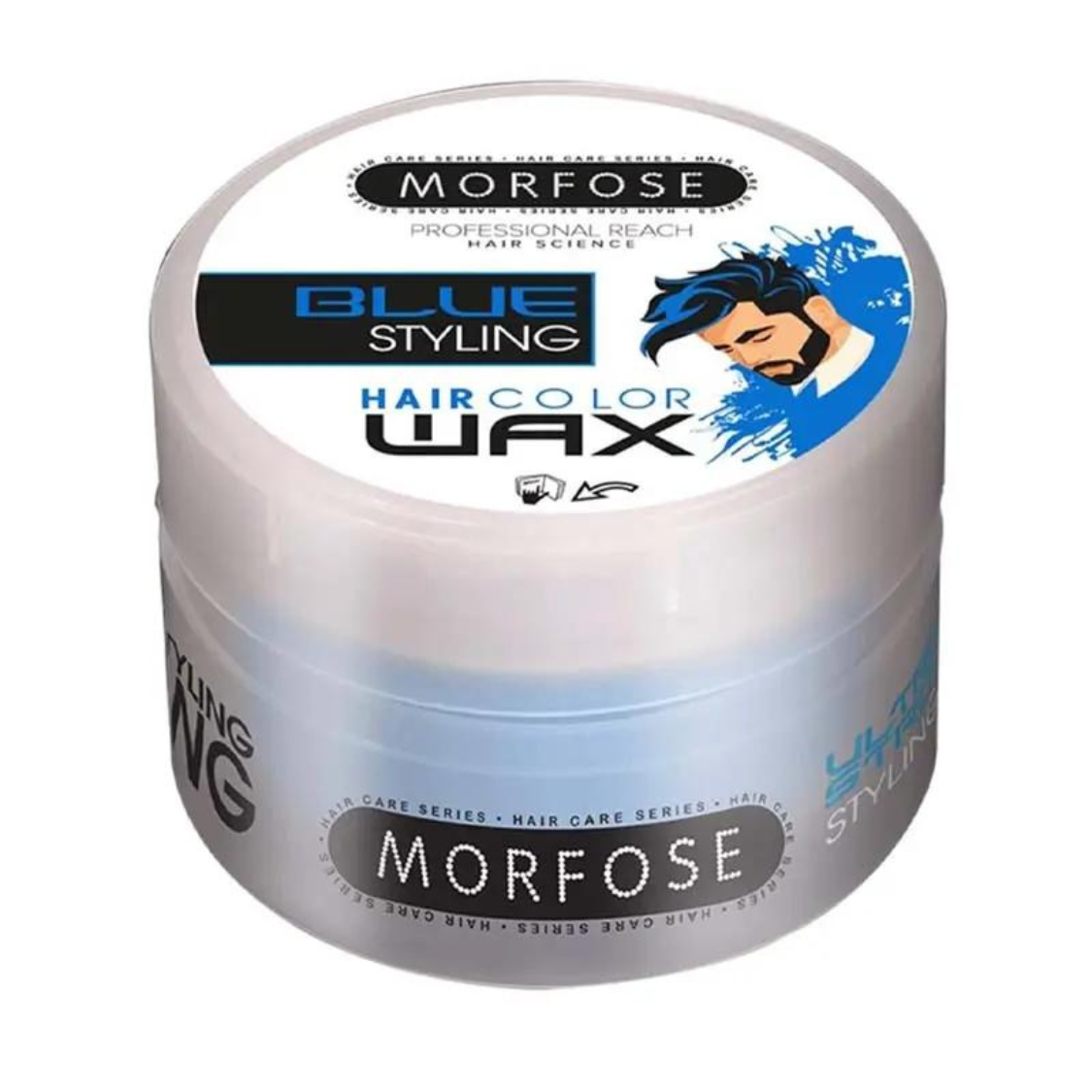 Morfose Hair Colour Wax - vosk na barvení vlasů, silný, matný finiš, 100 ml Modrá | Modrý