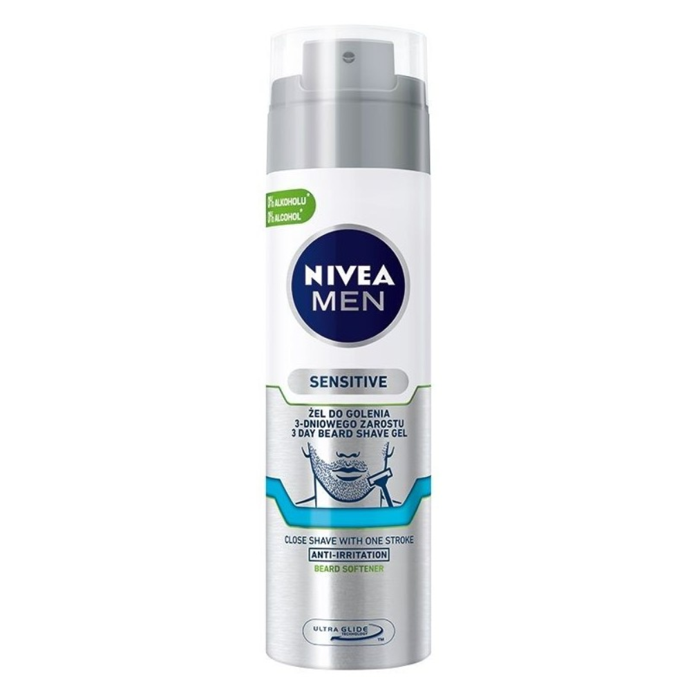 Nivea Sensitive - 3 dagers barbergelé, sensitiv hud, 200 ml