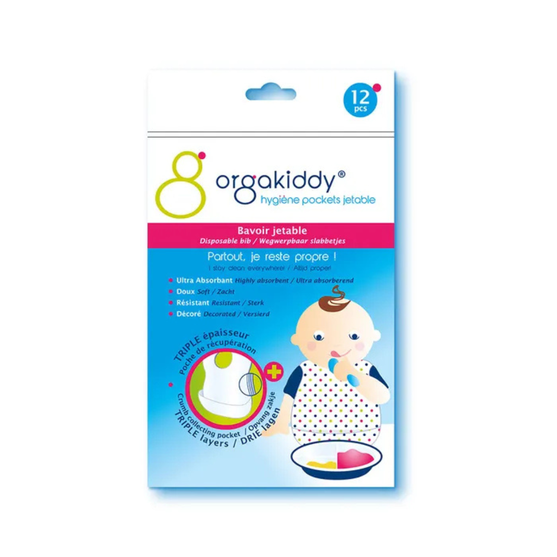 Orgakiddy Bavoirs Jetables x12