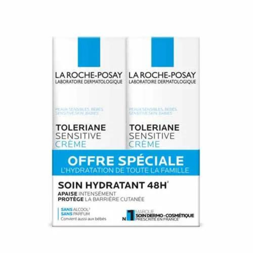 La Roche-Posay Toleriane Fugtgivende Beroligende Beskyttende Sensitive Treatment Creme 2x40ml