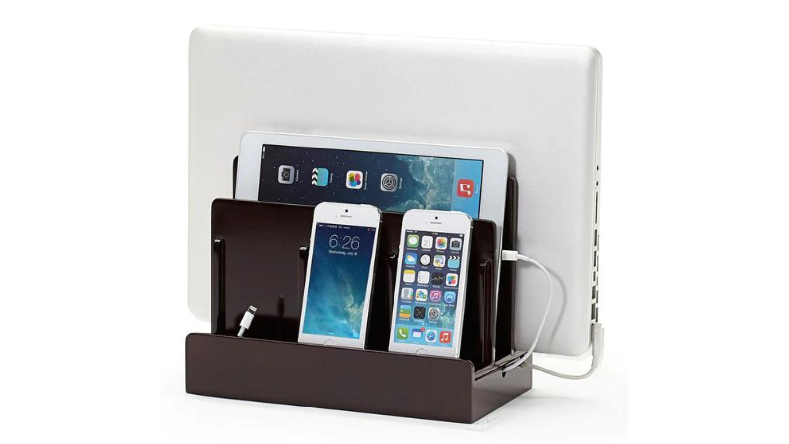 Great Useful Stuff Ultimate Charging Center Polished Chestnut