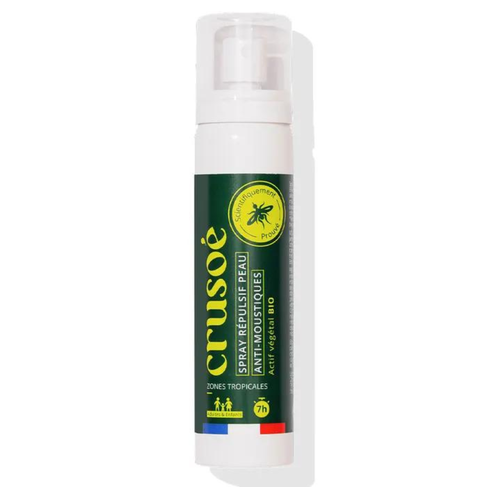 Crusoe Repelent Spray proti komárům na pokožku 7h Organic Vegetable Active na 3 roky 75ml