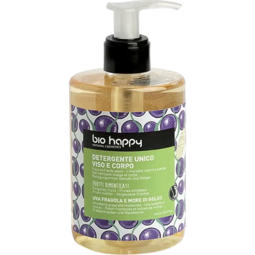 Bio happy Forgotten Fruits Einzigartiges Waschmittel Traube Erdbeere und Maulbeere 300 ml
