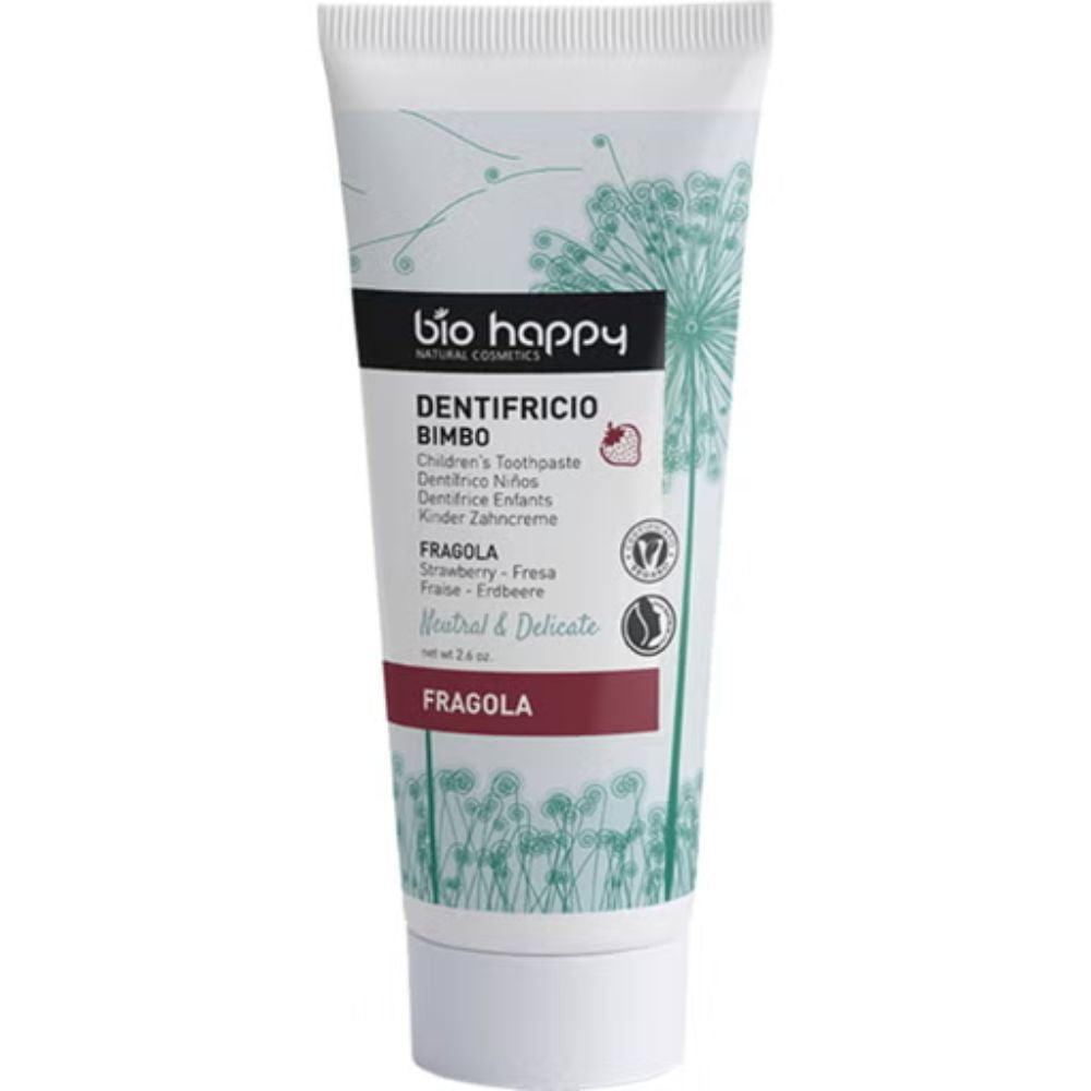 Bio happy Pastă de dinți neutră și delicată Strawberry Kids 75 g