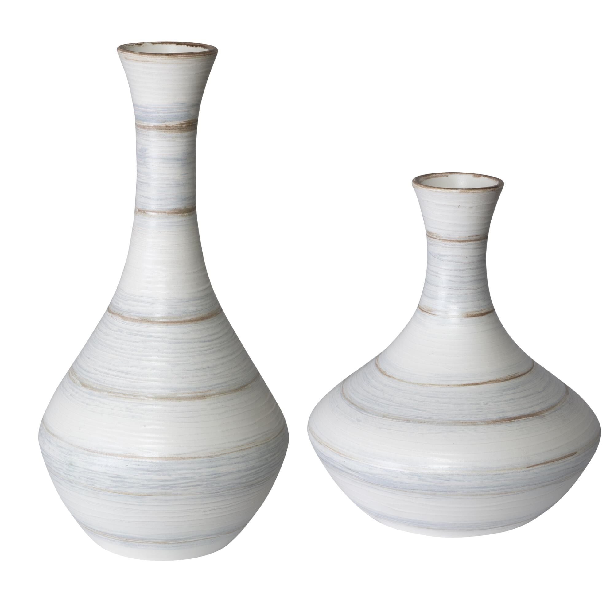Uttermost Uttermost Potter Fluted Striped Vases, S-2 Vase-Urn Potter - 17964 - Modern Contemporary