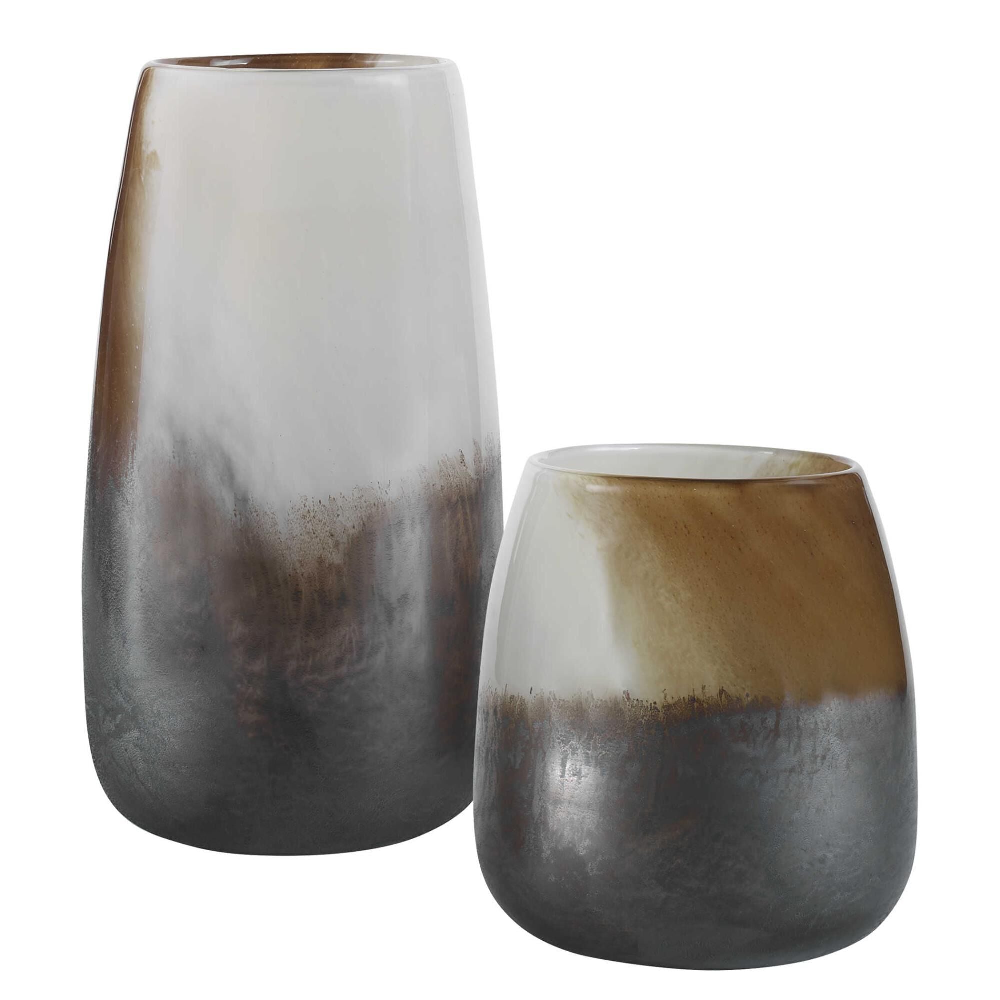 Uttermost Uttermost Desert Wind Glass Vases, S-2 Vase-Urn Desert Wind - 18047 - Modern Contemporary
