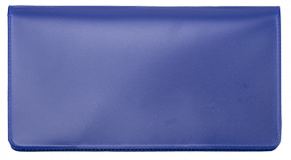 Royal Blue Vinyl Checkbook Cover