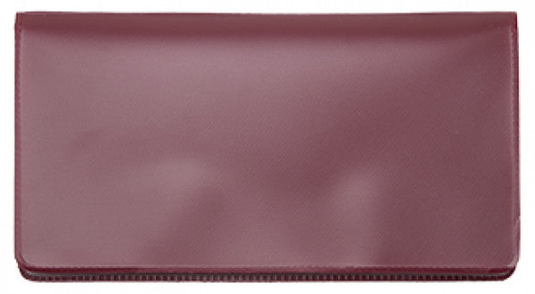 Burgundy Vinyl Checkbook Cover