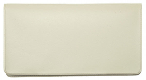 Beige Vinyl Checkbook Cover