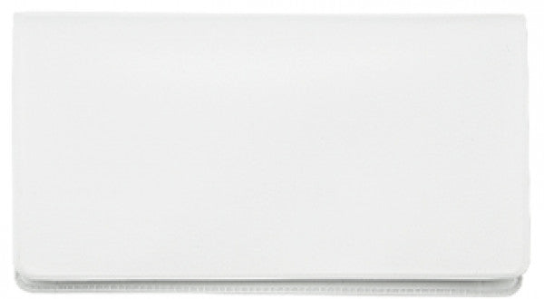 White Vinyl Checkbook Cover