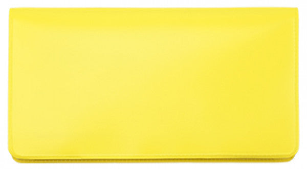 Lemon Yellow Vinyl Checkbook Cover