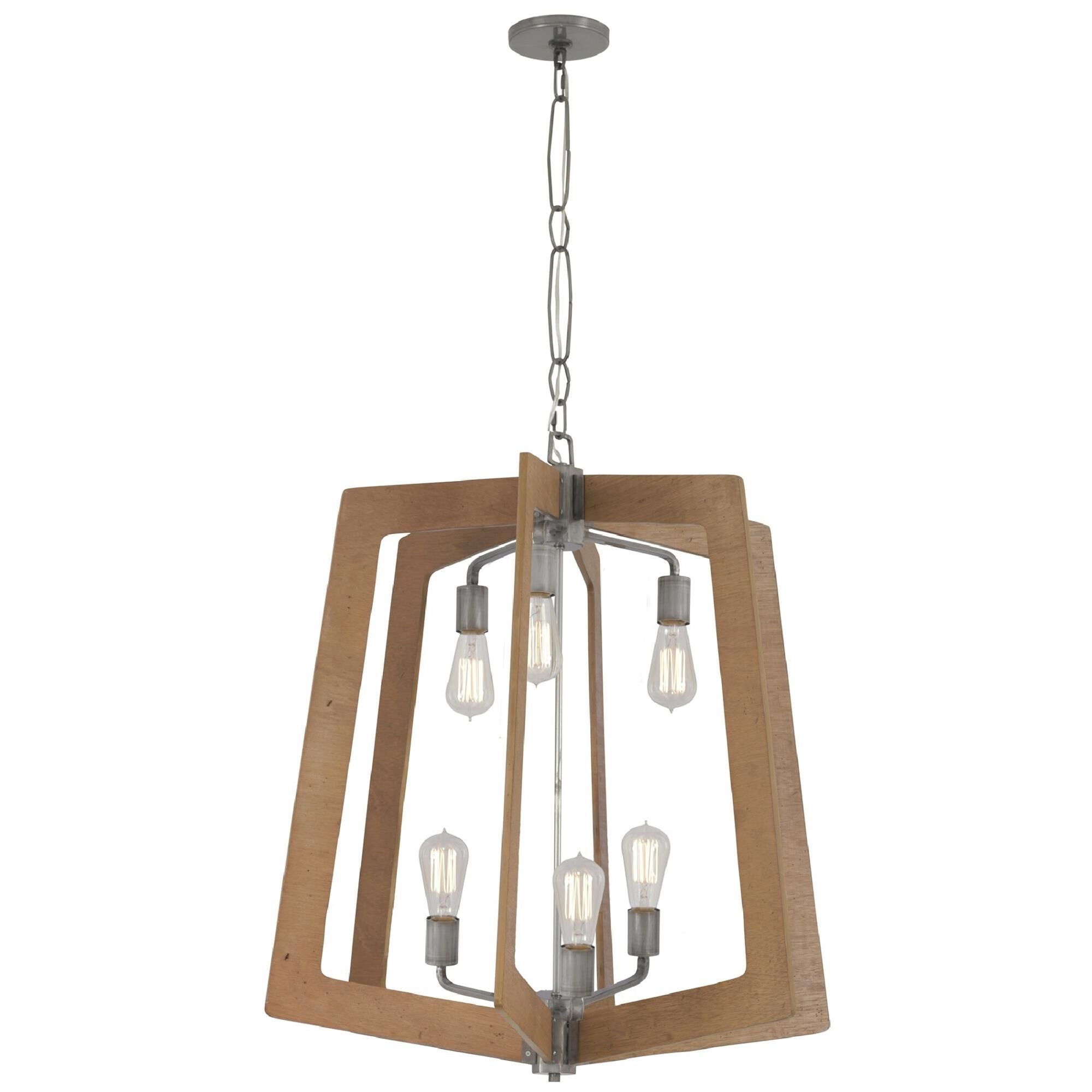 Varaluz Lofty 26 Inch Cage Pendant Lofty - 268F06SLW - Restoration-Vintage