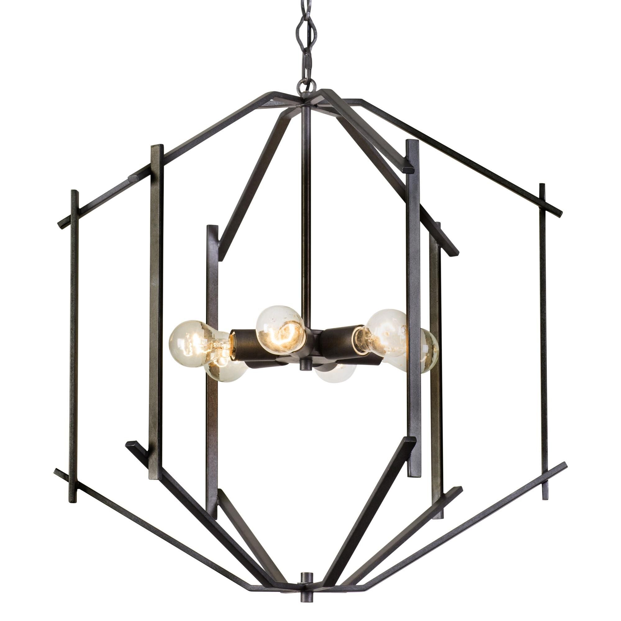 Varaluz Offset 24 Inch Cage Pendant Offset - 611620 - Modern Contemporary