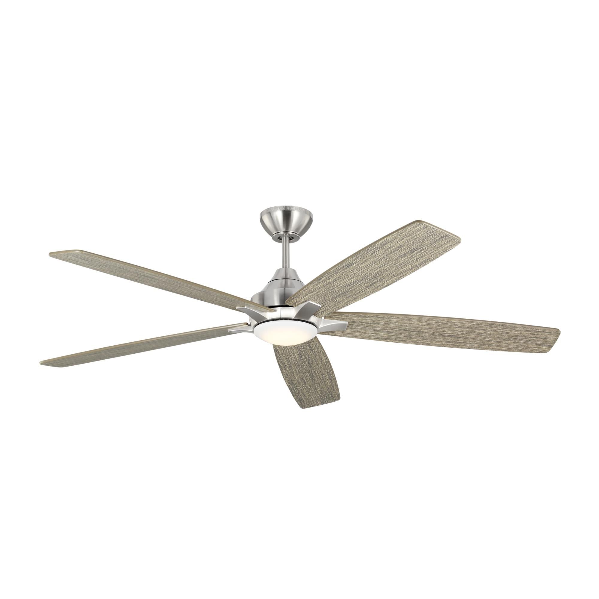 Generation Lighting Lowden Smart 60 Inch Ceiling Fan with Light Kit Lowden Smart - 5LWDSM60BSLGD - Transitional