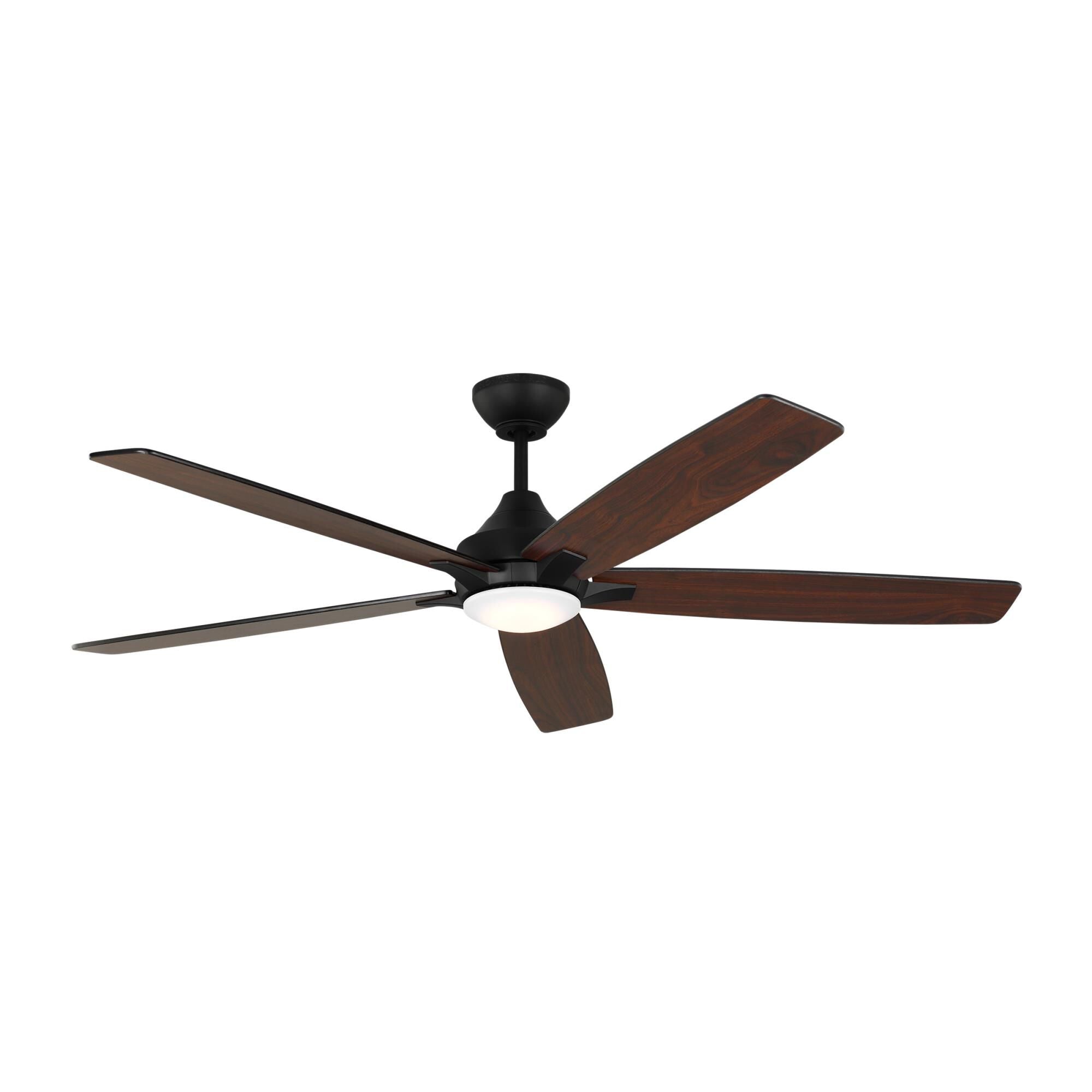 Generation Lighting Lowden Smart 60 Inch Ceiling Fan with Light Kit Lowden Smart - 5LWDSM60MBKD - Transitional