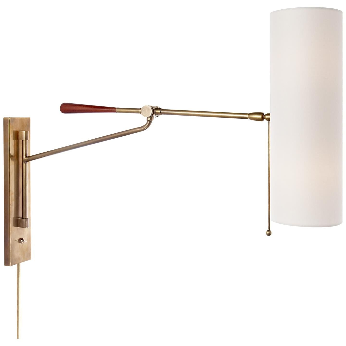 Visual Comfort Signature Collection AERIN Frankfort Wall Swing Lamp Frankfort - ARN 2002HAB-L - Mid-Century Modern