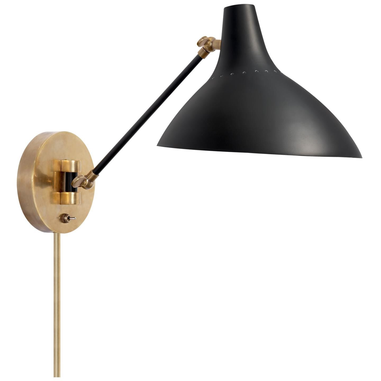 Visual Comfort Signature Collection AERIN Charlton Wall Swing Lamp Charlton - ARN 2006BLK - Mid-Century Modern