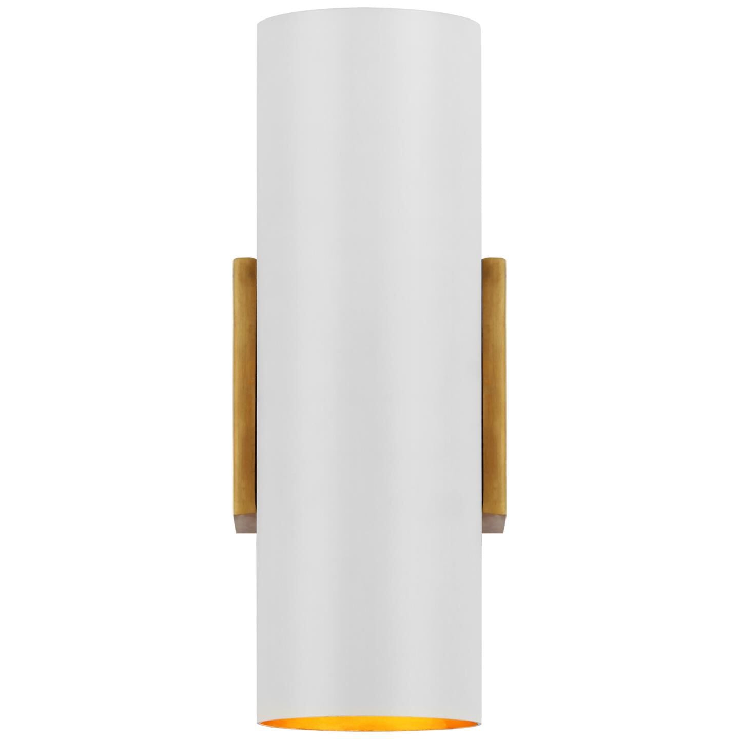 Visual Comfort Signature Collection AERIN Nella 11 Inch LED Wall Sconce Nella - ARN 2440HAB-PW - Art Deco