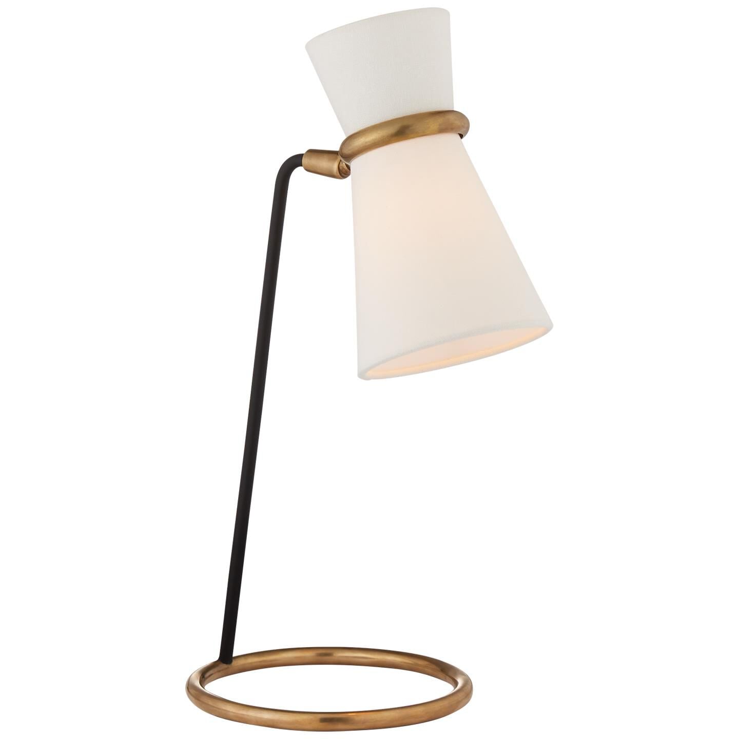 Visual Comfort Signature Collection AERIN Clarkson 17 Inch Desk Lamp Clarkson - ARN 3003BLK-L - Mid-Century Modern