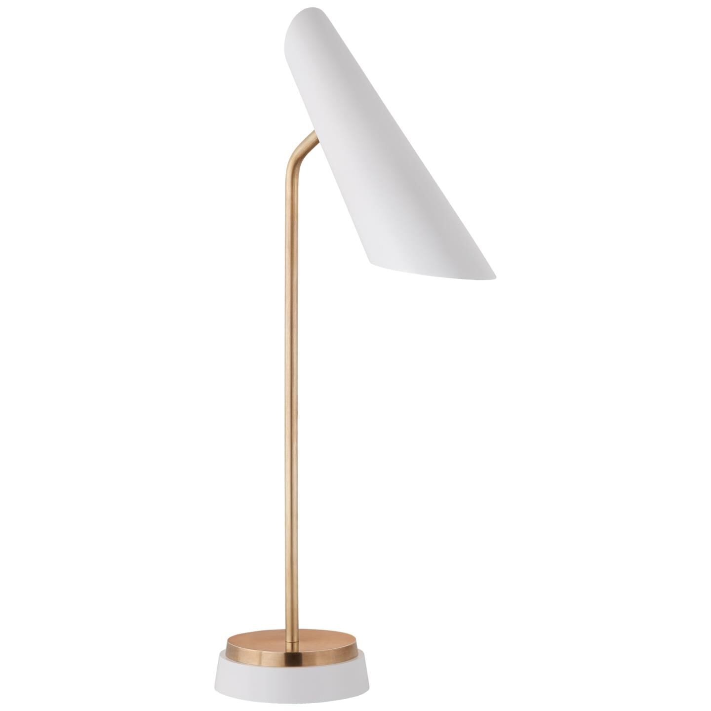 Visual Comfort Signature Collection AERIN Franca 26 Inch Desk Lamp Franca - ARN 3401HAB-WHT - Mid-Century Modern