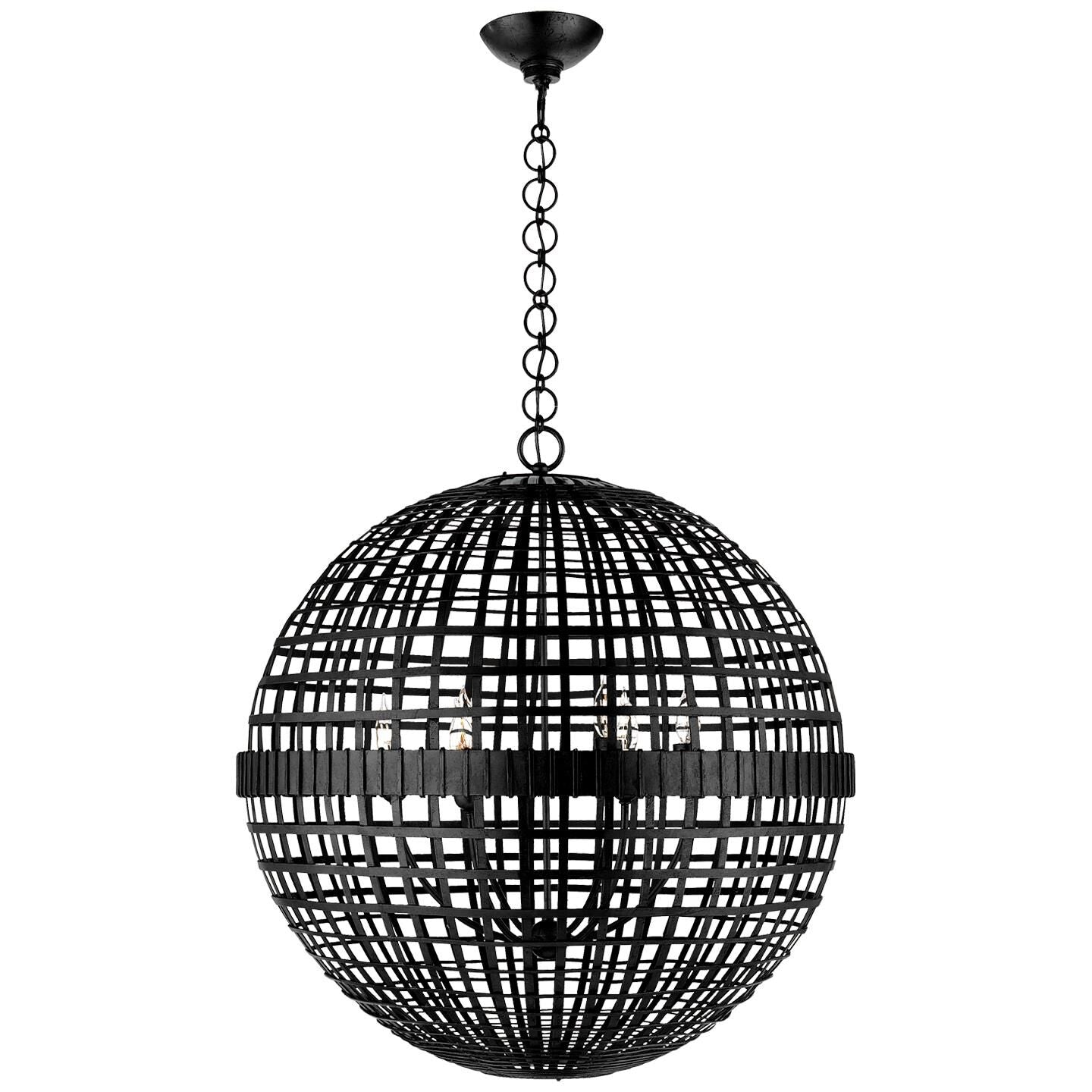 Visual Comfort Signature Collection AERIN Mill 30 Inch Cage Pendant Mill - ARN 5002AI - Whimsical