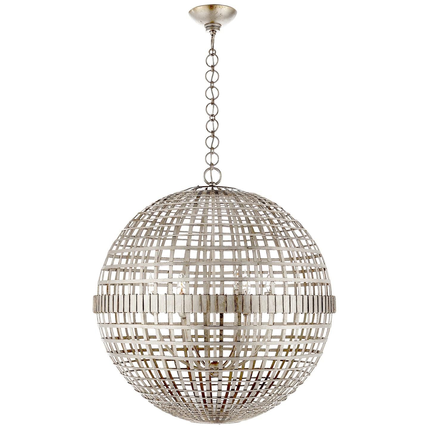Visual Comfort Signature Collection AERIN Mill 30 Inch Cage Pendant Mill - ARN 5002BSL - Whimsical