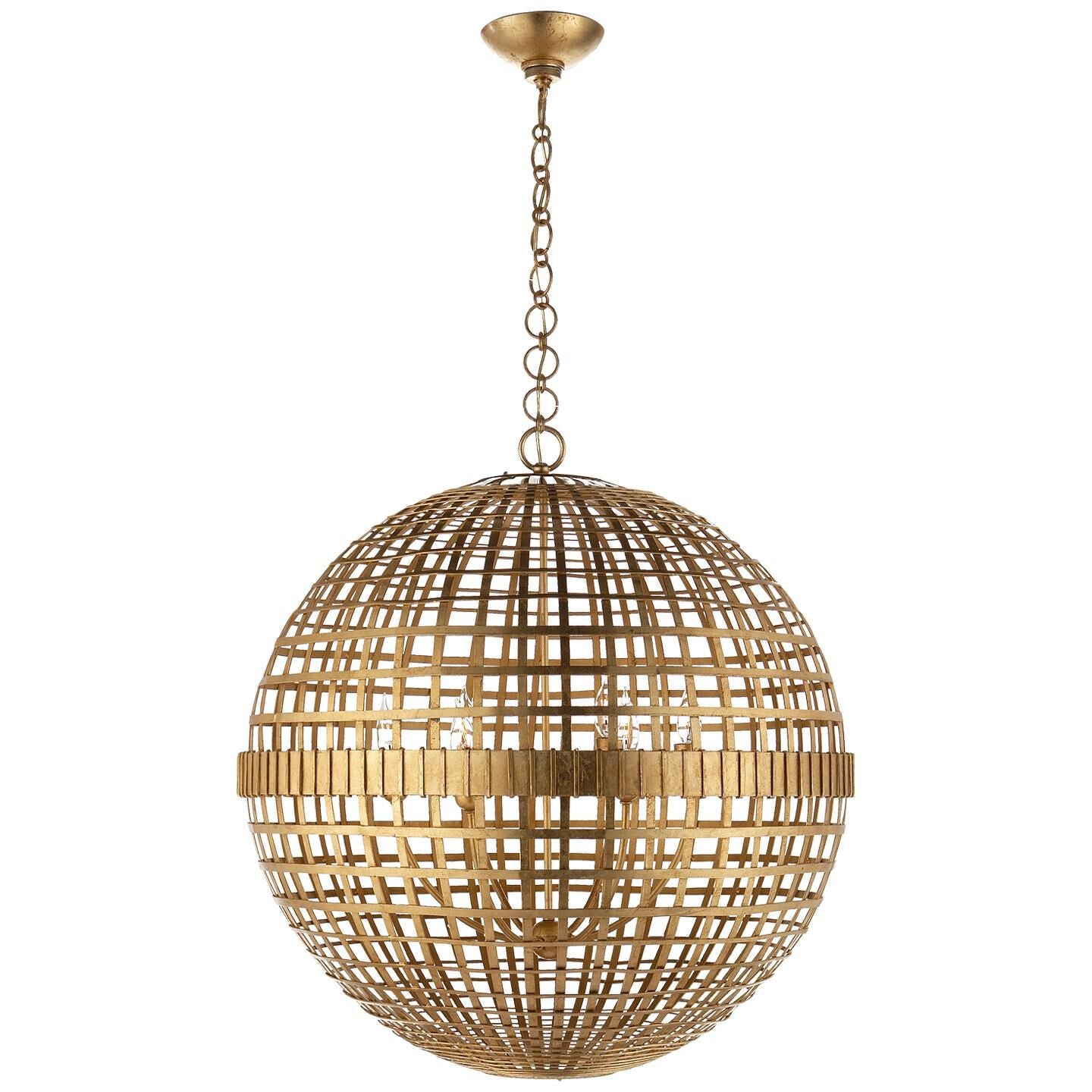 Visual Comfort Signature Collection AERIN Mill 30 Inch Cage Pendant Mill - ARN 5002G - Whimsical