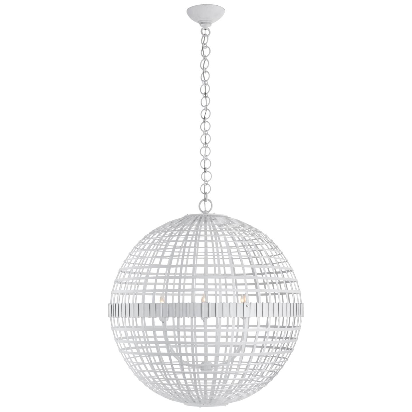 Visual Comfort Signature Collection AERIN Mill 30 Inch Cage Pendant Mill - ARN 5002PW - Whimsical