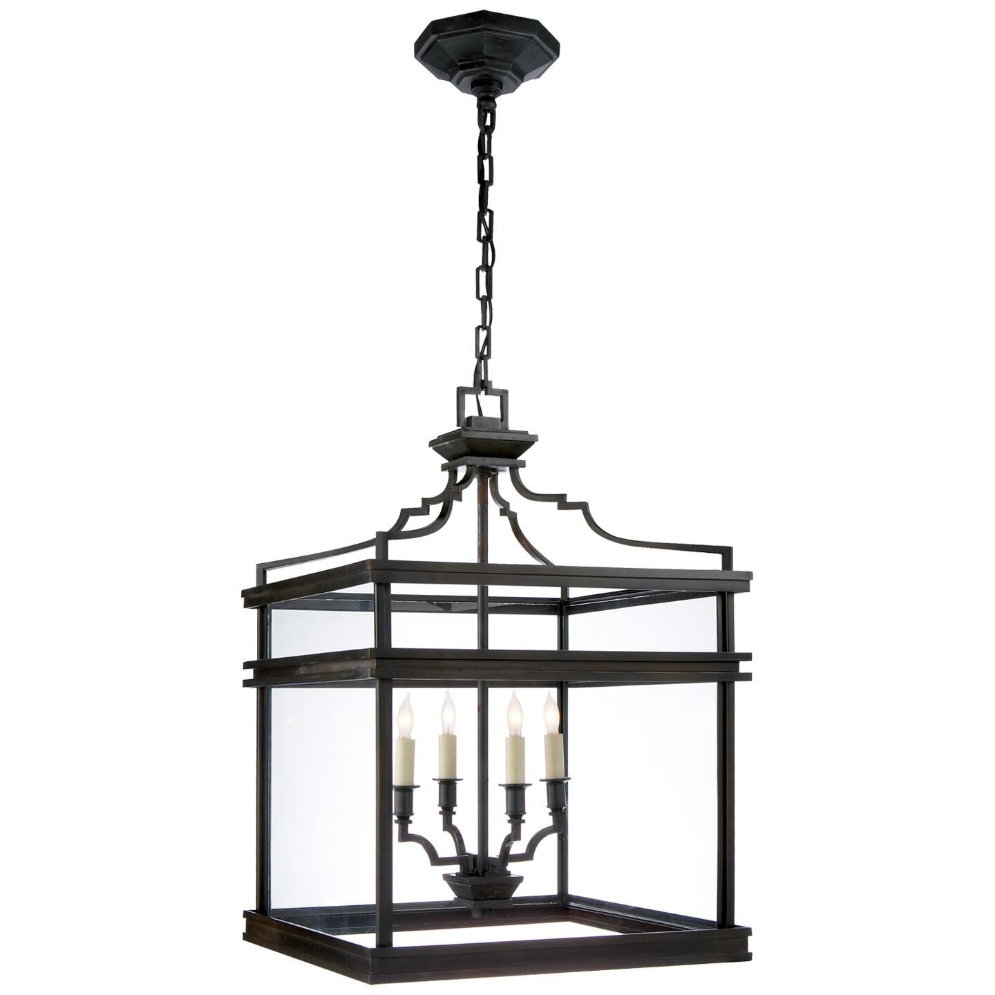 Visual Comfort Signature Collection Chapman & Myers Mykonos 17 Inch Cage Pendant Mykonos - CHC 2161AI - Transitional
