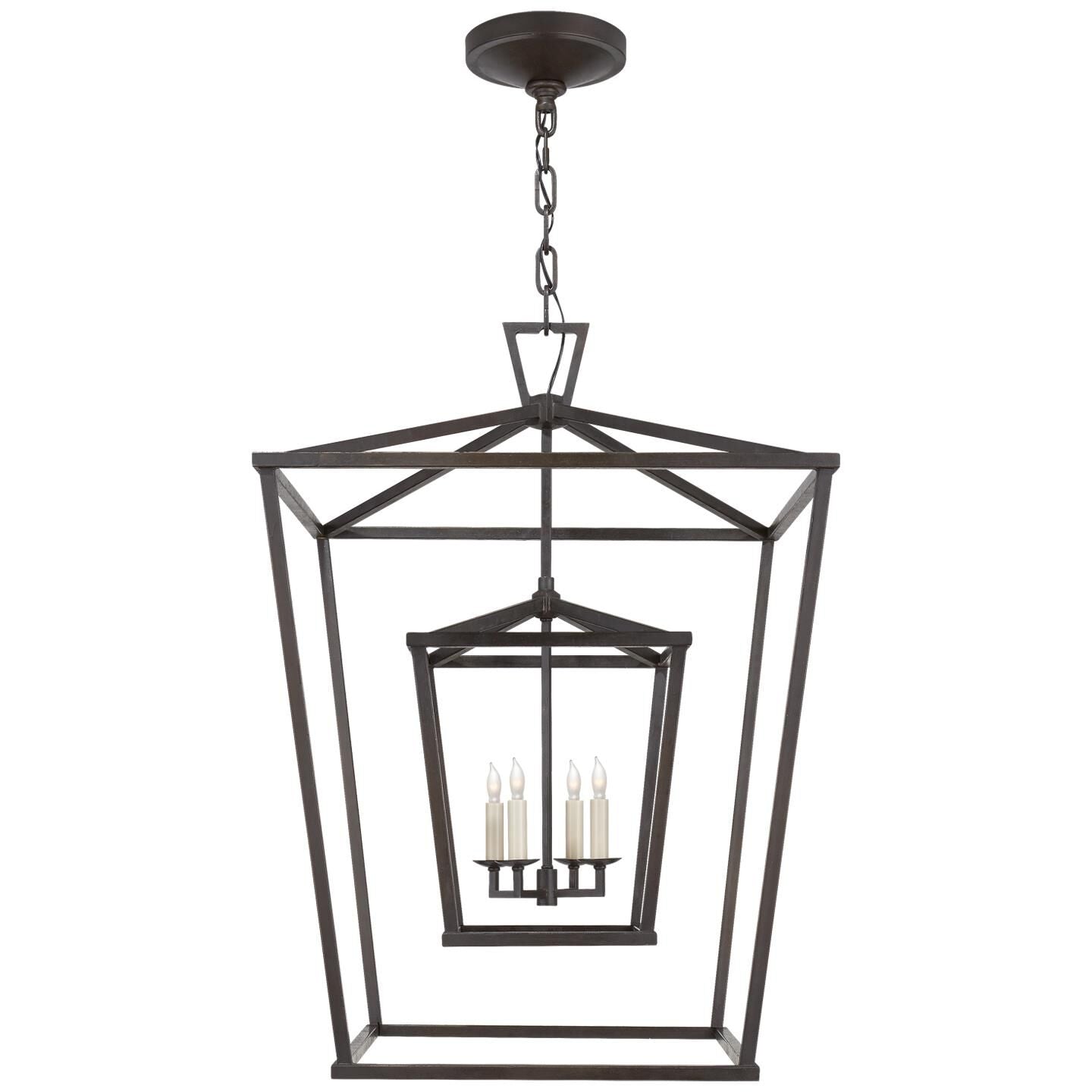 Visual Comfort Signature Collection Chapman & Myers Darlana 24 Inch Cage Pendant Darlana - CHC 2179AI - Transitional