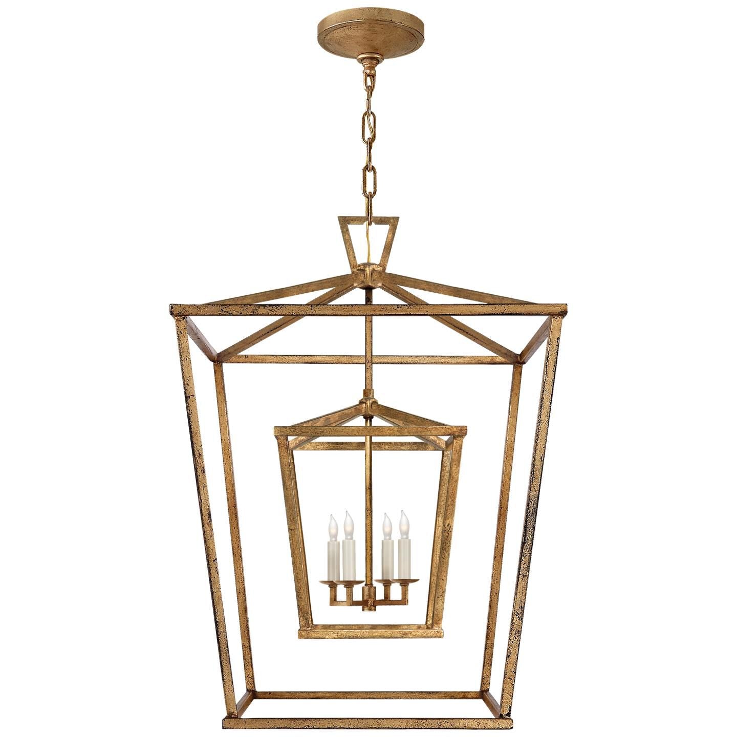 Visual Comfort Signature Collection Chapman & Myers Darlana 24 Inch Cage Pendant Darlana - CHC 2179GI - Transitional