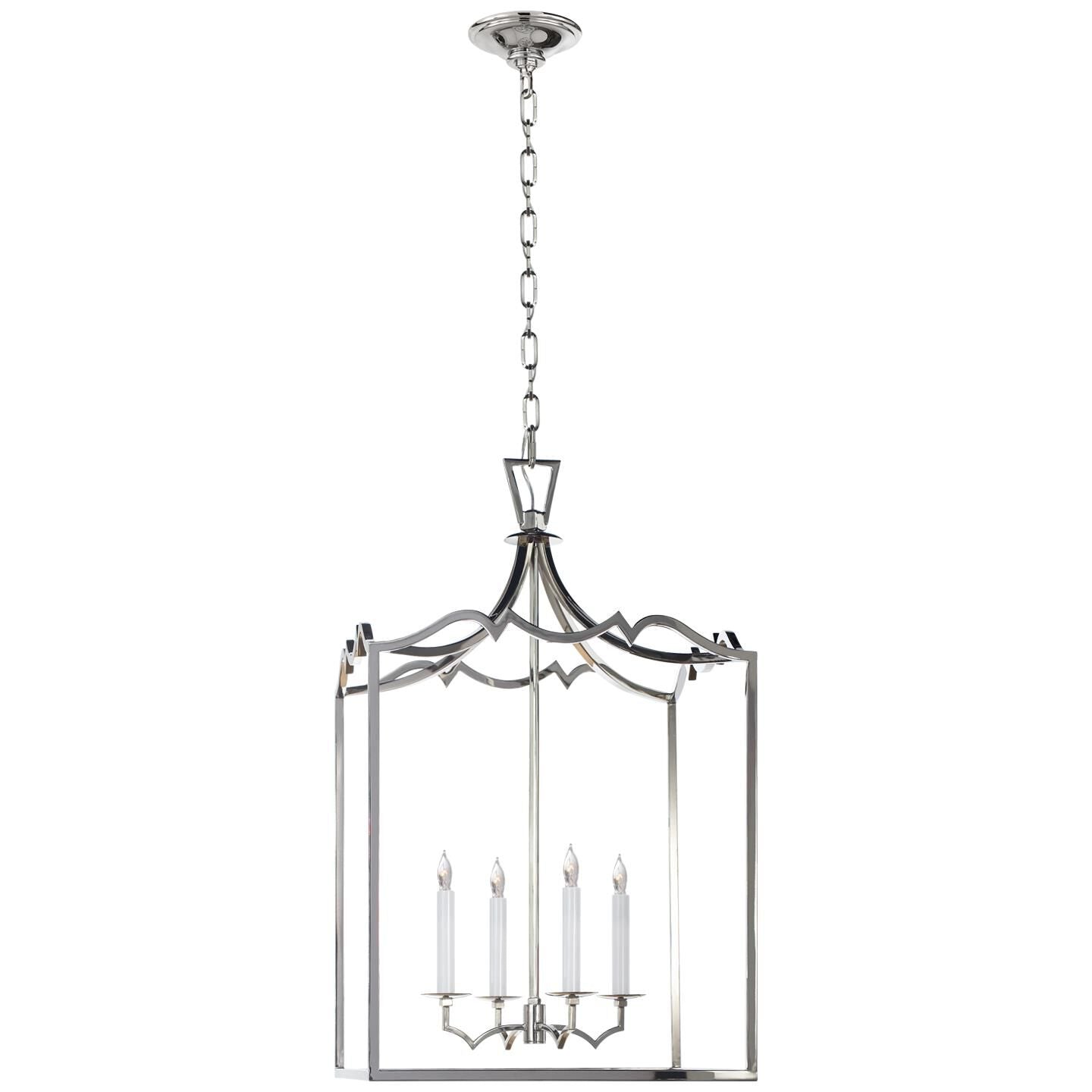 Visual Comfort Signature Collection Chapman & Myers Darlana 17 Inch Cage Pendant Darlana - CHC 2181PN - Transitional