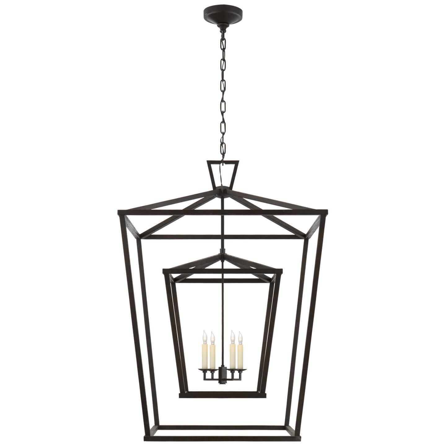 Visual Comfort Signature Collection Chapman & Myers Darlana 29 Inch Cage Pendant Darlana - CHC 2199AI - Transitional