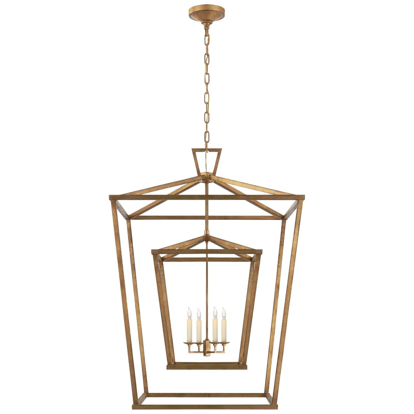 Visual Comfort Signature Collection Chapman & Myers Darlana 29 Inch Cage Pendant Darlana - CHC 2199GI - Transitional