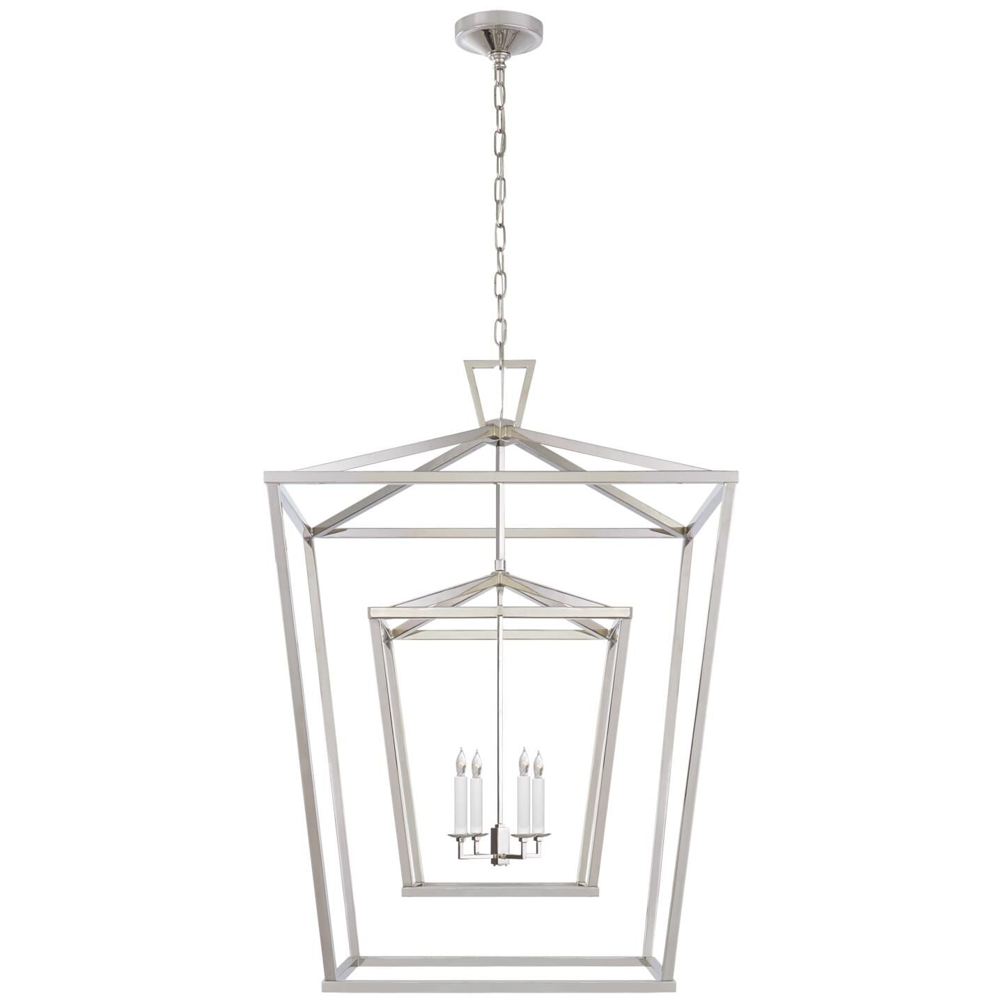 Visual Comfort Signature Collection Chapman & Myers Darlana 29 Inch Cage Pendant Darlana - CHC 2199PN - Transitional
