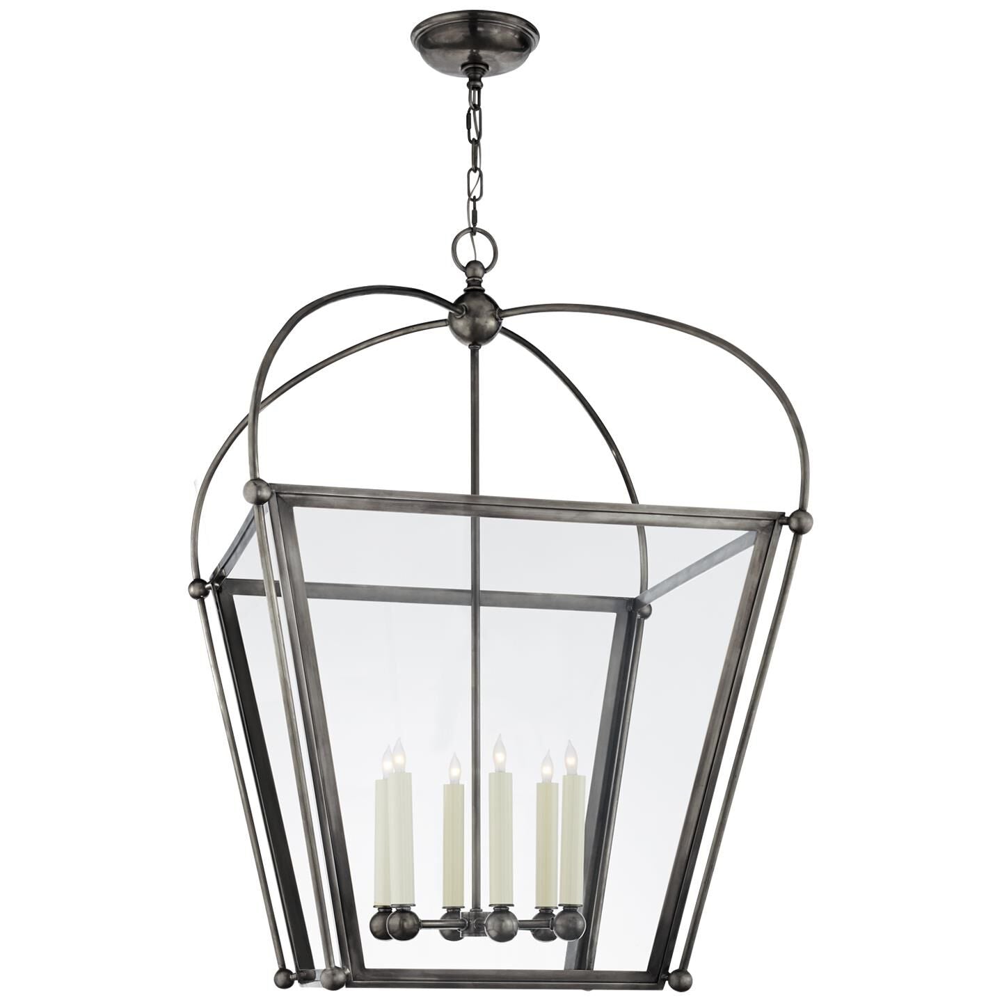 Visual Comfort Signature Collection Chapman & Myers Plantation 28 Inch Cage Pendant Plantation - CHC 3440BZ-CG - Traditional