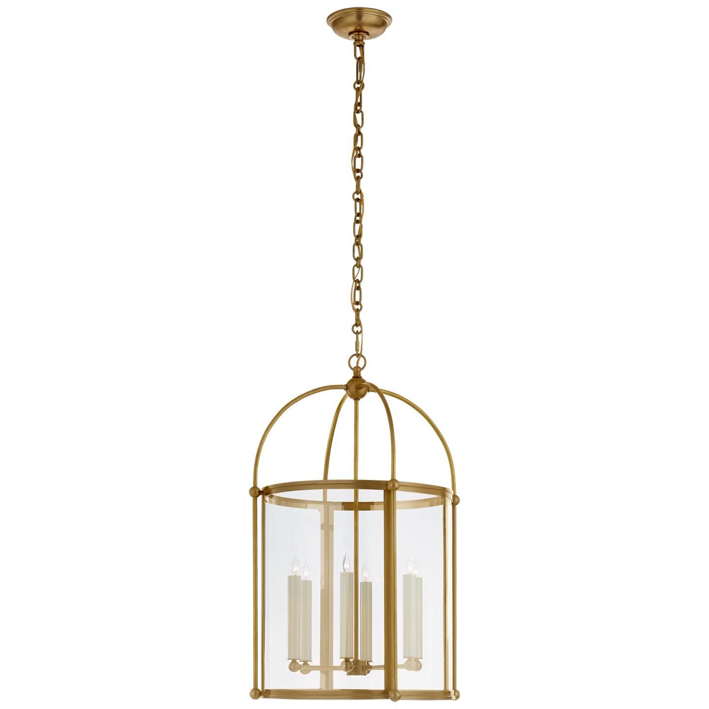 Visual Comfort Signature Collection Chapman & Myers Plantation Round 19 Inch Cage Pendant Plantation Round - CHC 3451AB-CG - Traditional