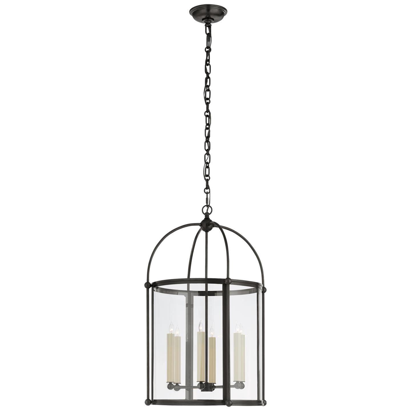 Visual Comfort Signature Collection Chapman & Myers Plantation Round 19 Inch Cage Pendant Plantation Round - CHC 3451BZ-CG - Traditional
