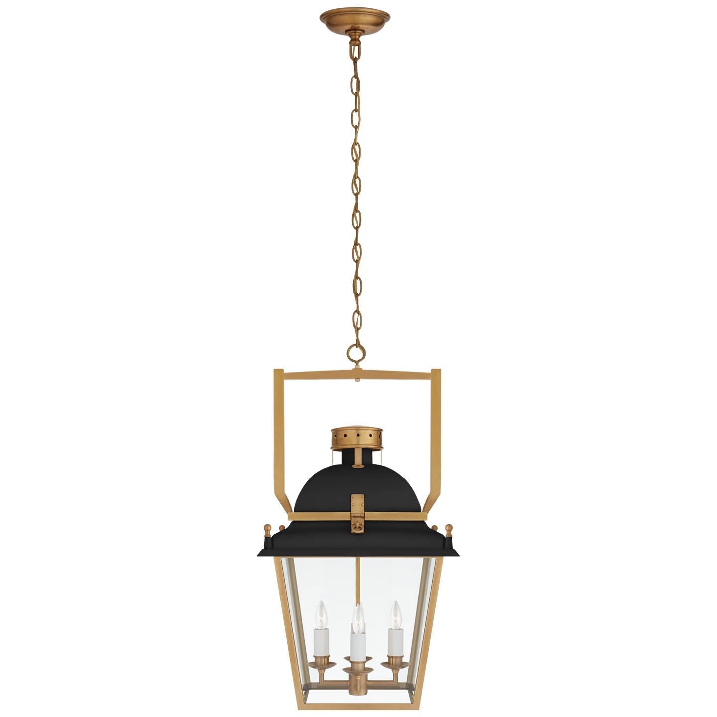 Visual Comfort Signature Collection Chapman & Myers Coventry 14 Inch Cage Pendant Coventry - CHC 5108BLK-AB-CG - Traditional